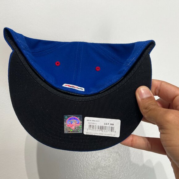 Worcester Red Sox MiLB Fitted Hat Blue White Rocket - New - Picture 3 of 4